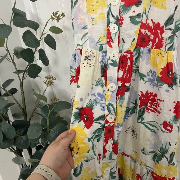 Urban Outfitters Colorful Floral Midi Dress - Picture 5 of 10